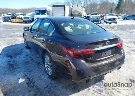 2020 Infiniti Q50 Luxe Awd z USA, uszkodzony, nr VIN JN1EV7AR2LM252975